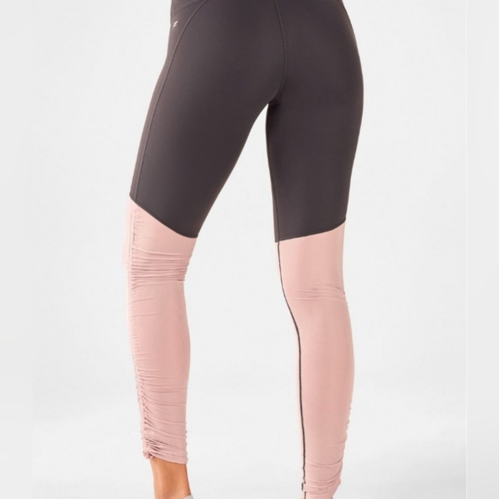 Fabletics Drawstring Leggings, Solid Black - image 1